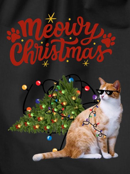 Funny Christmas Cat