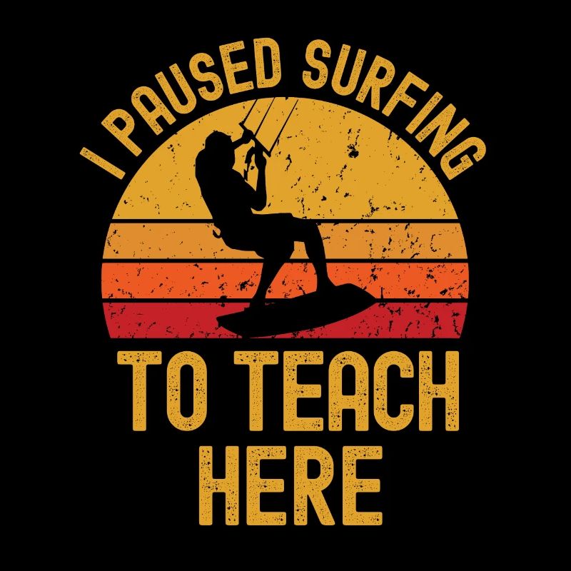 Kitesurf et instructeurs rétro vintage