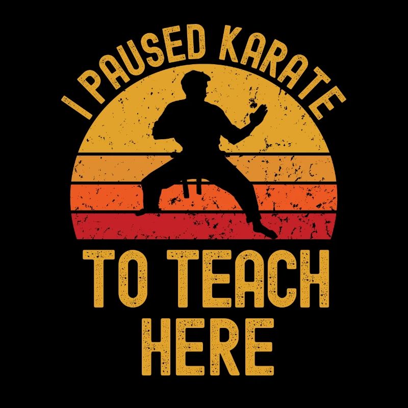 Karaté et professeur rétro vintage