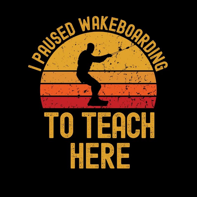Professeur wakeboard rétro
