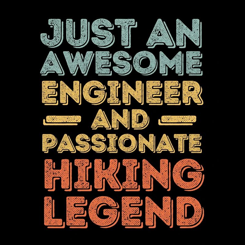 Engineer hiking retro