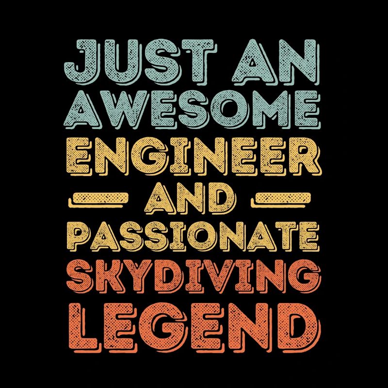 Engineer skydiving retro