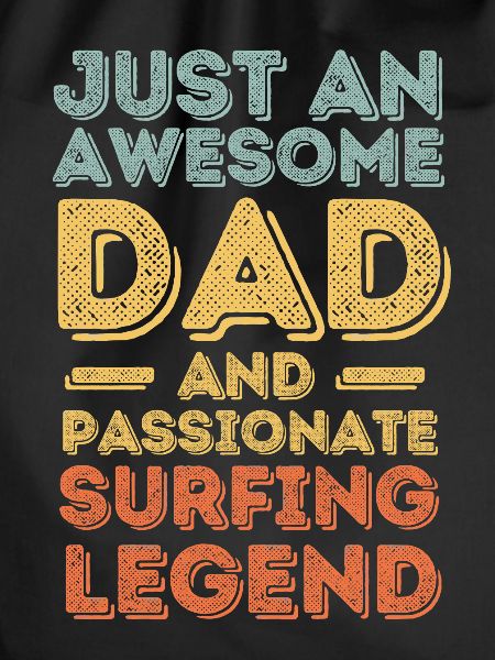 Dad surfing retro