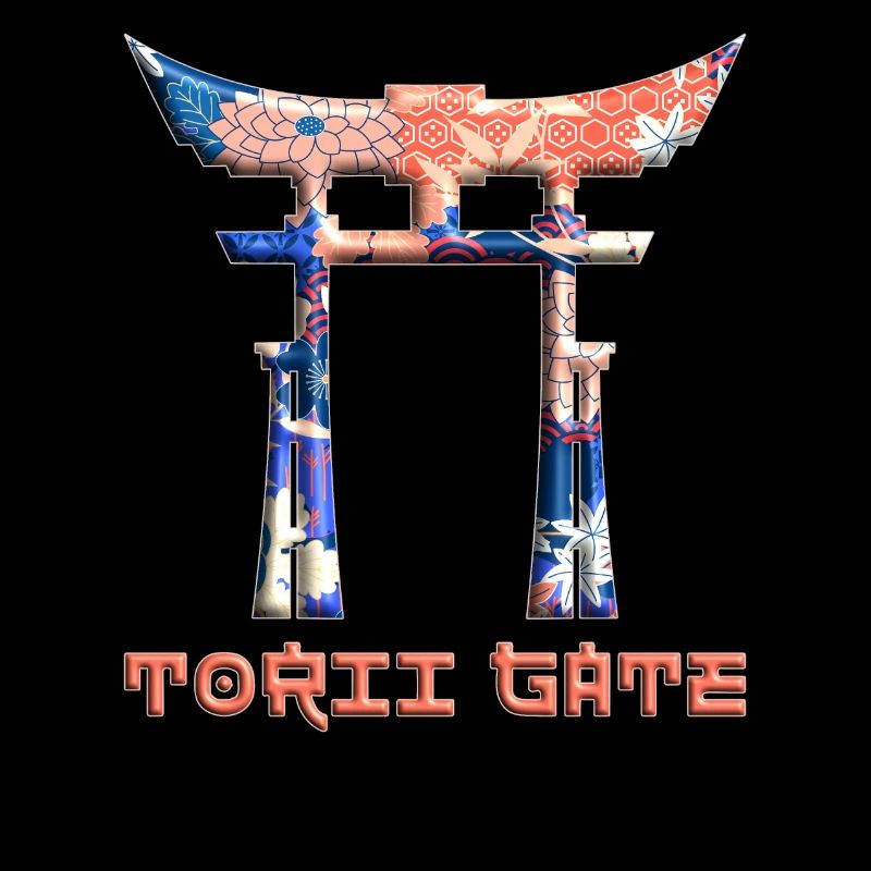 Japonais Torii Gate Sunset Landscape 44