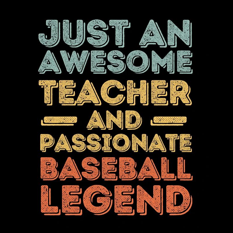 Teacher baseball retro