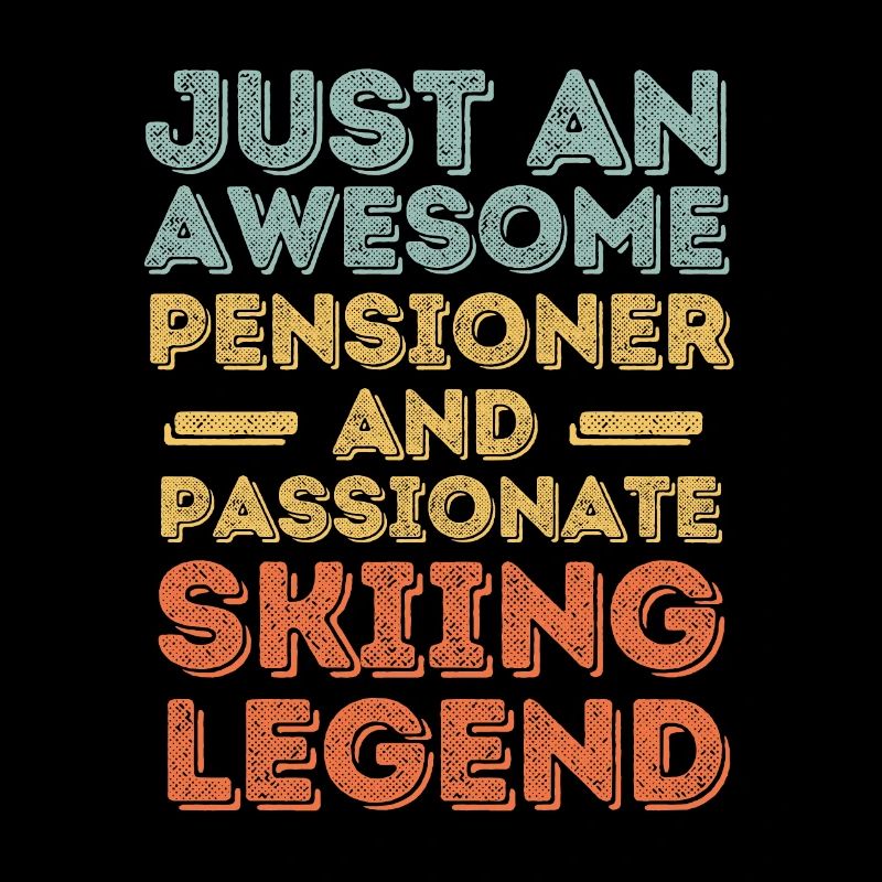 Pensioners skiing retro
