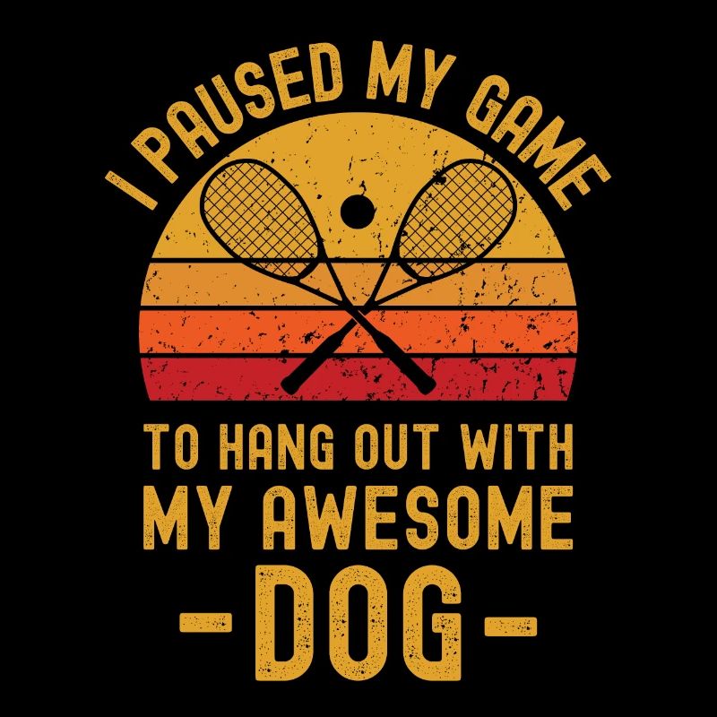 Squash and dog