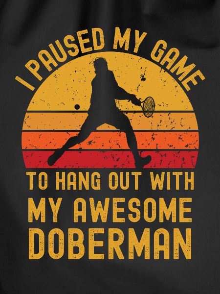 Tennis and Doberman