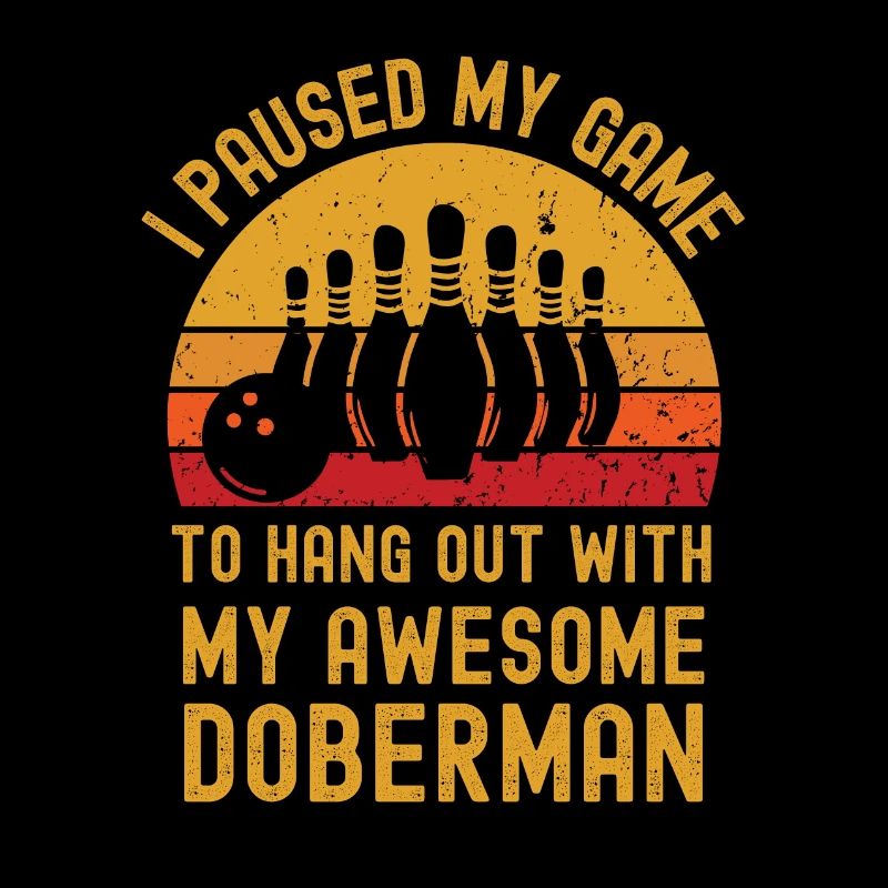 Bowling und Dobermann