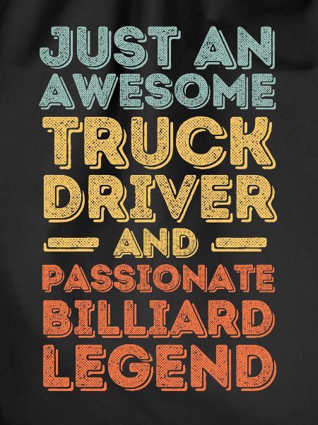 Truck driver billiards retro