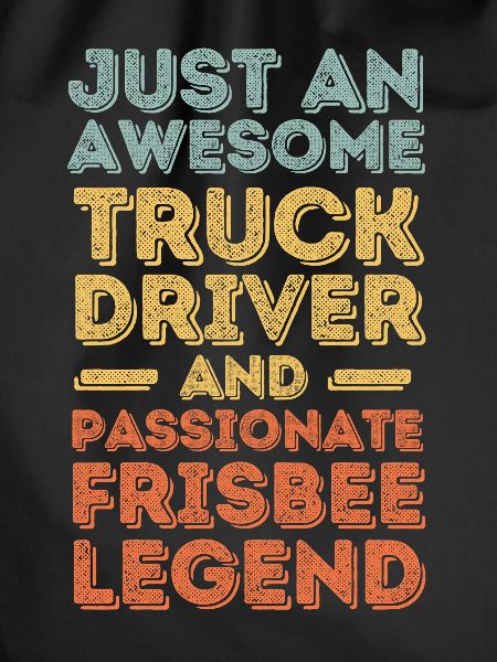 Truck driver Frisbee retro