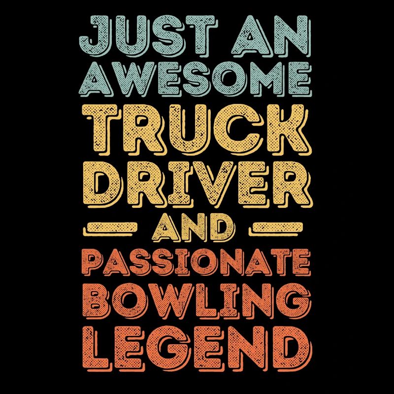 LKW-Fahrer Bowling retro