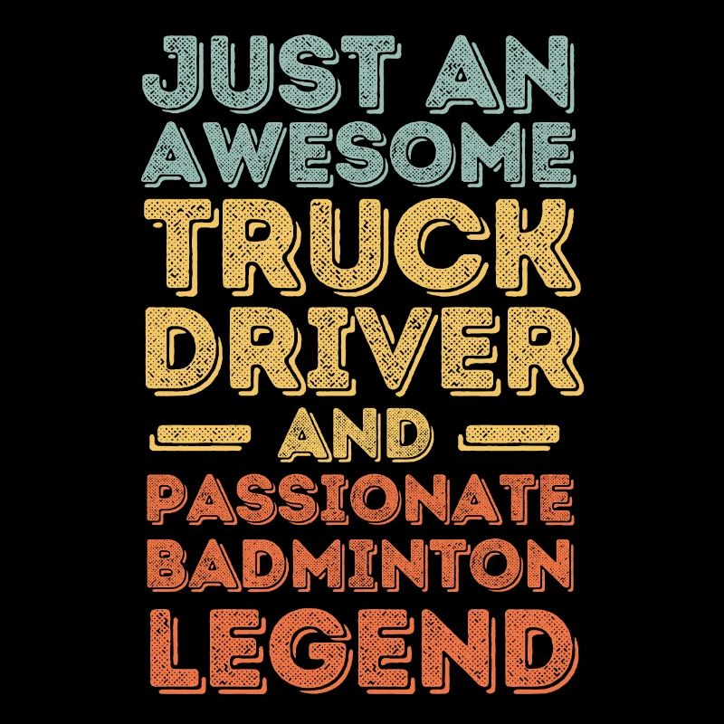 Chauffeur de camion Badminton rétro