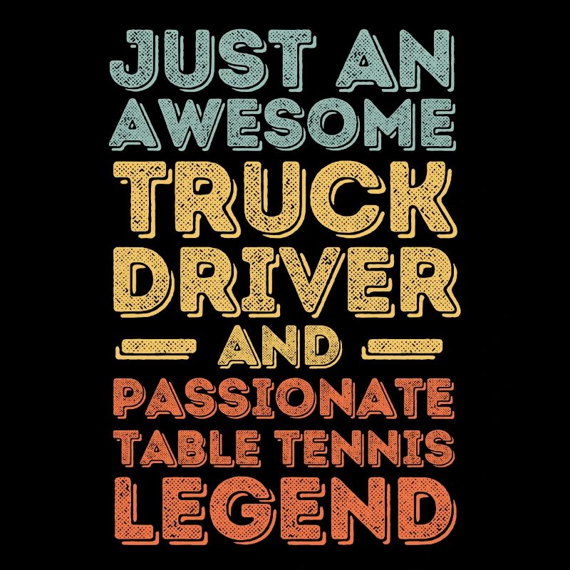 Truck driver table tennis retro