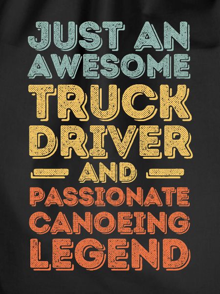 Truck driver Canoe retro