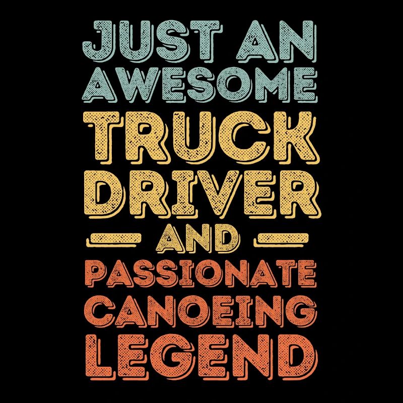 Truck driver Canoe retro