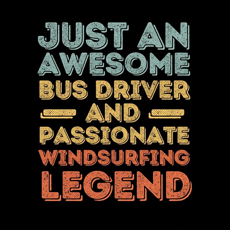 Busfahrer Windsurfen retro