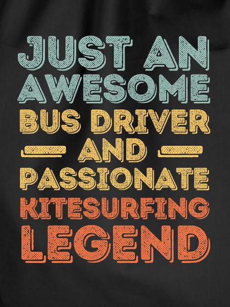 Bus driver kitesurfing retro