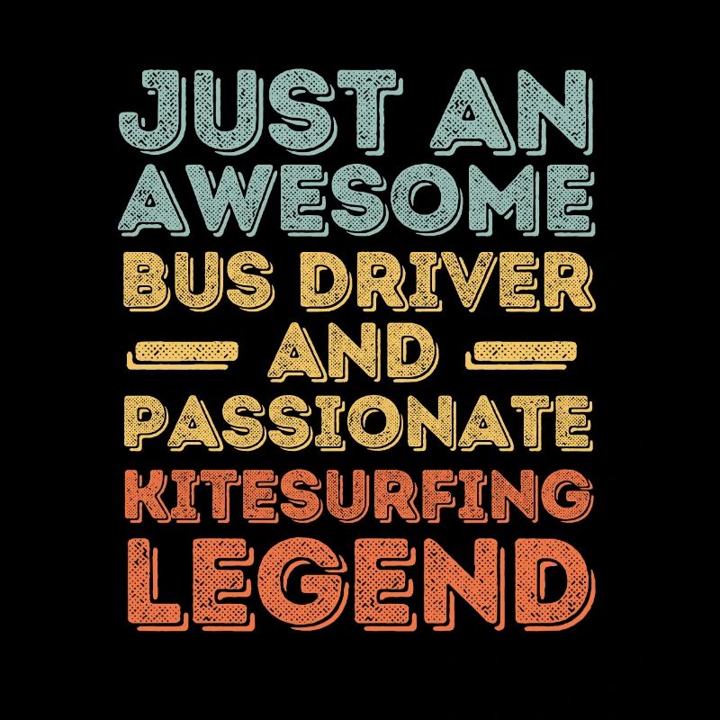 Busfahrer Kitesurfen retro