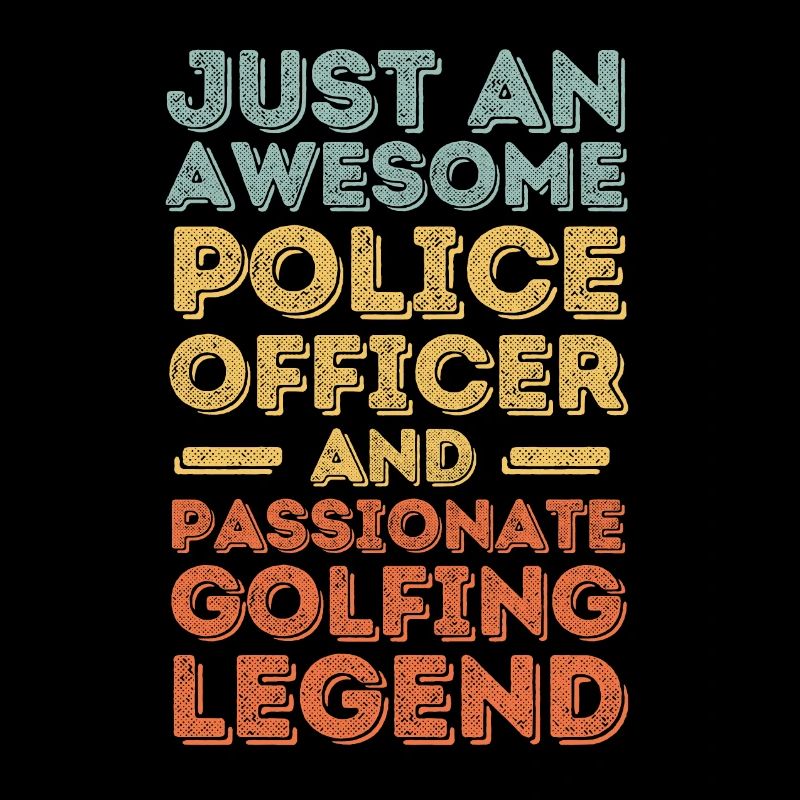 Policeman Golfing retro
