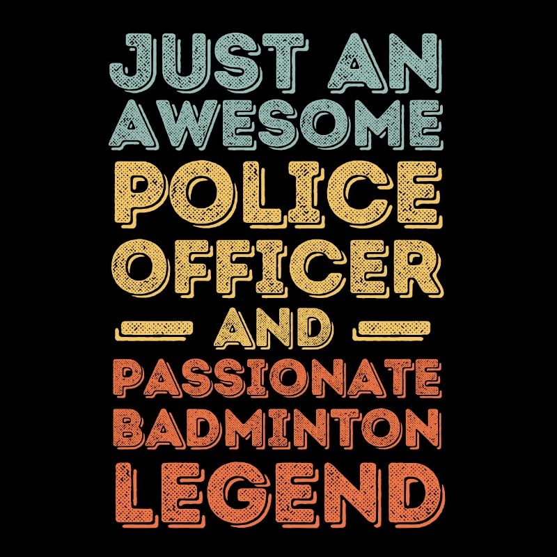 Policeman Badminton retro