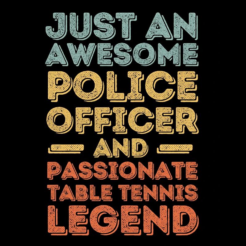 Policeman table tennis retro
