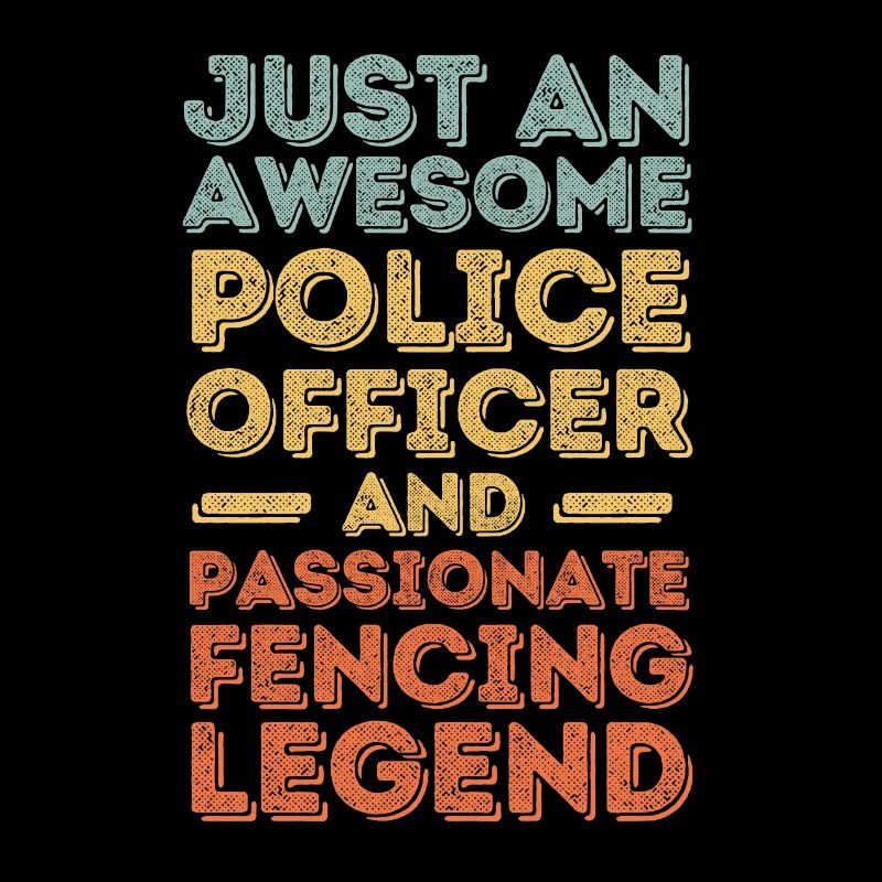 Policeman fencing retro