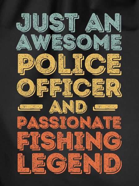 Policeman fishing retro