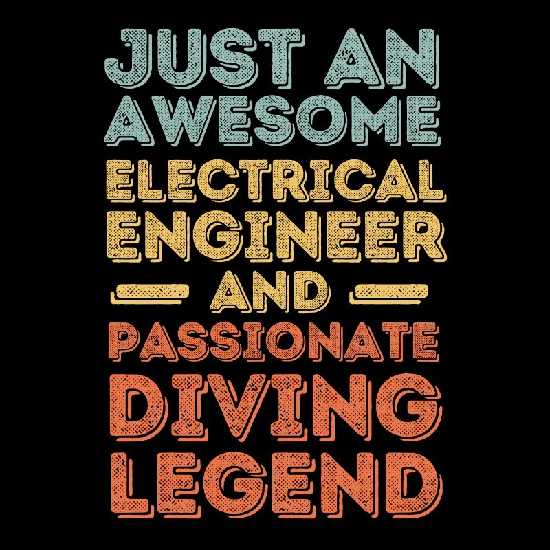 Electrical Engineer Diving retro