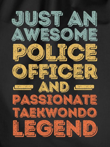 Policeman Taekwondo retro