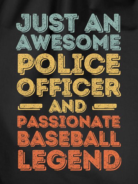Policeman baseball retro