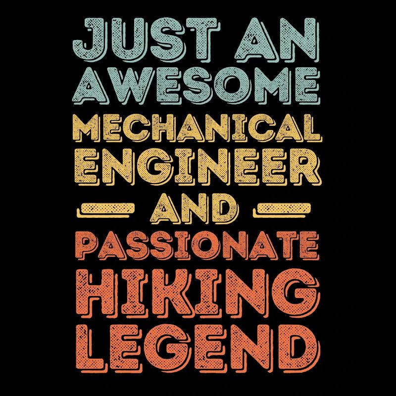 Mechanical Engineer Hiking retro