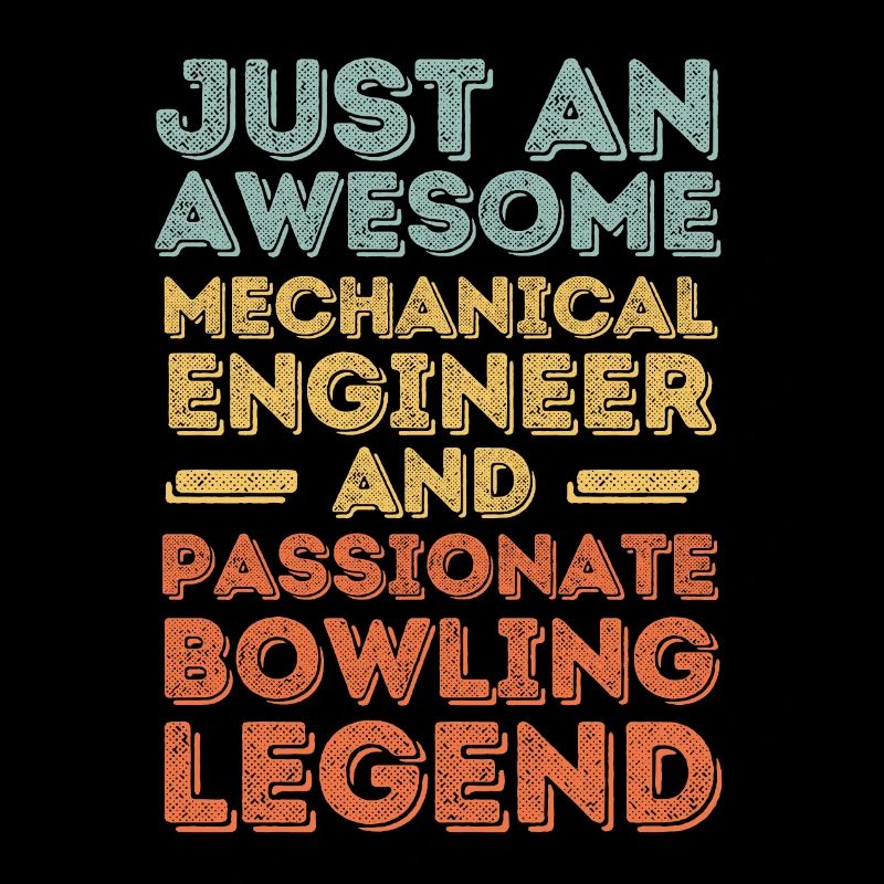 Mechanical Engineer Bowling retro