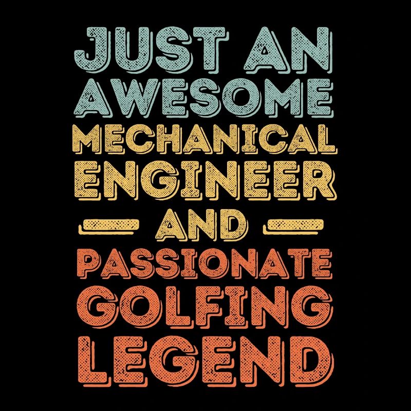 Mechanical Engineer Golfing retro