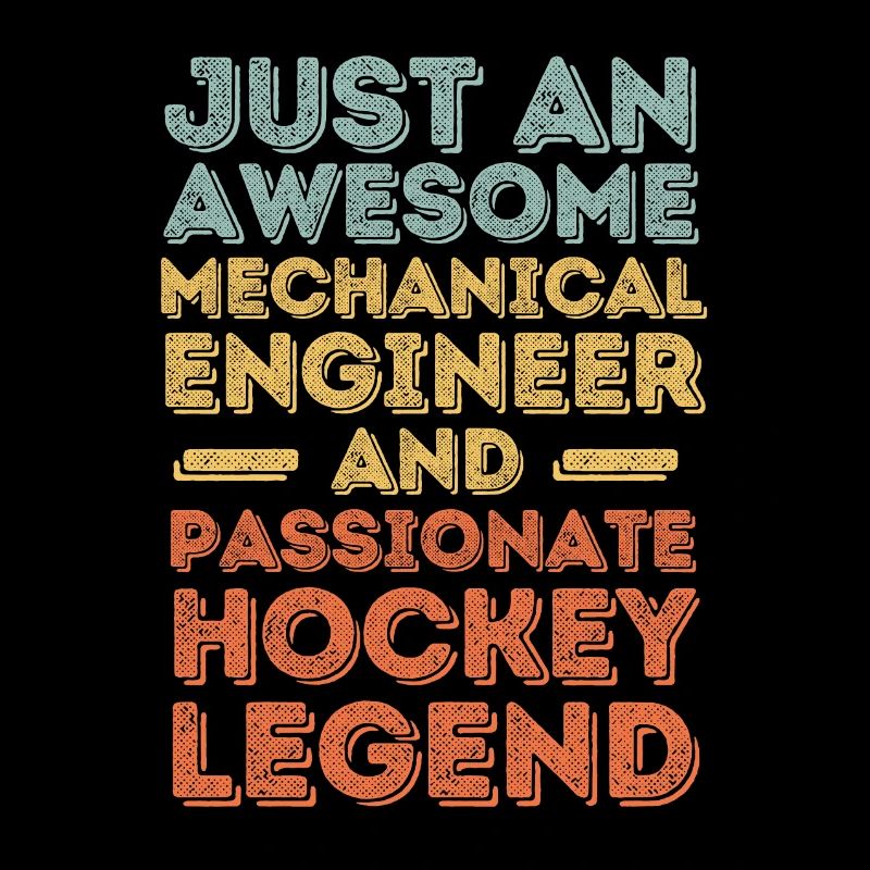 Mechanical Engineer Hockey retro