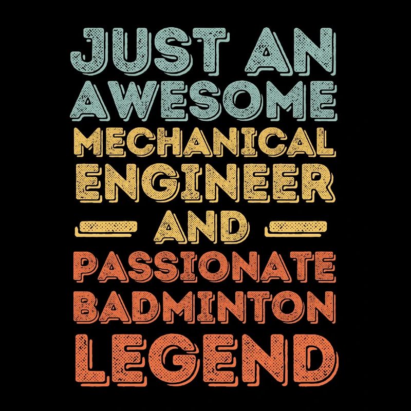 Mechanical Engineer Badminton retro