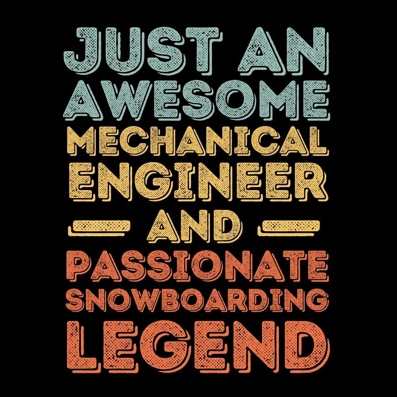 Mechanical Engineer Snowboarding retro