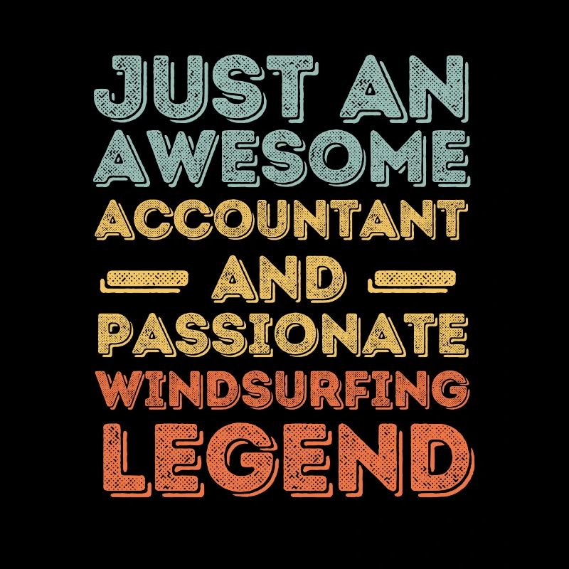 Accountant windsurfing retro