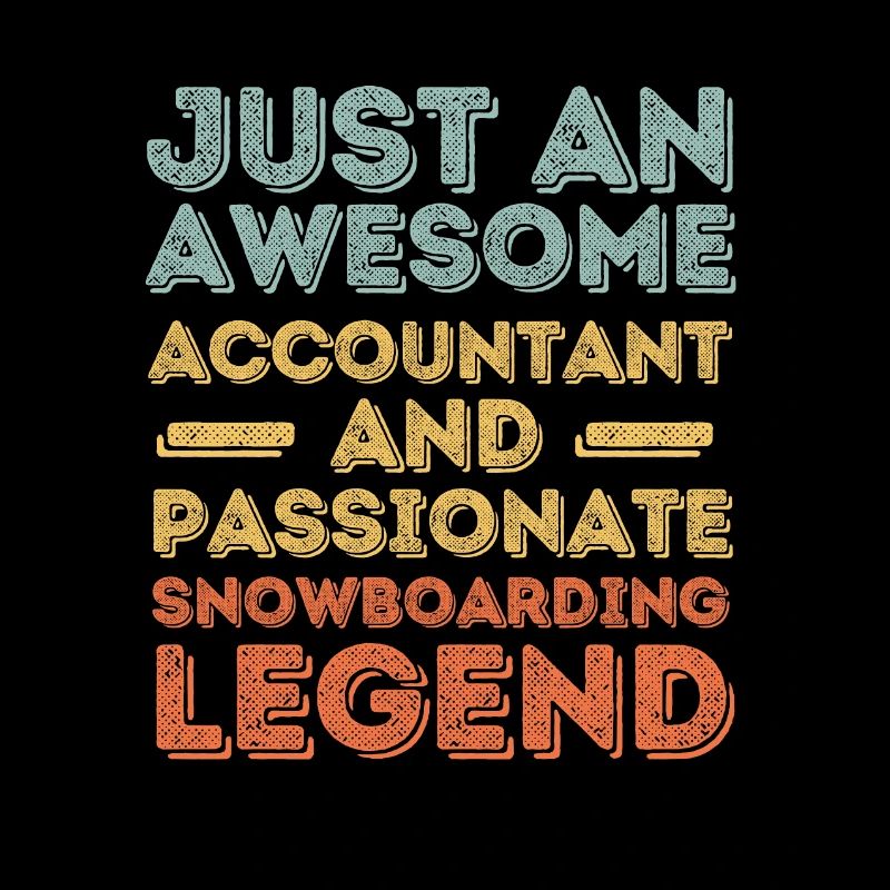 Accountant snowboarding retro