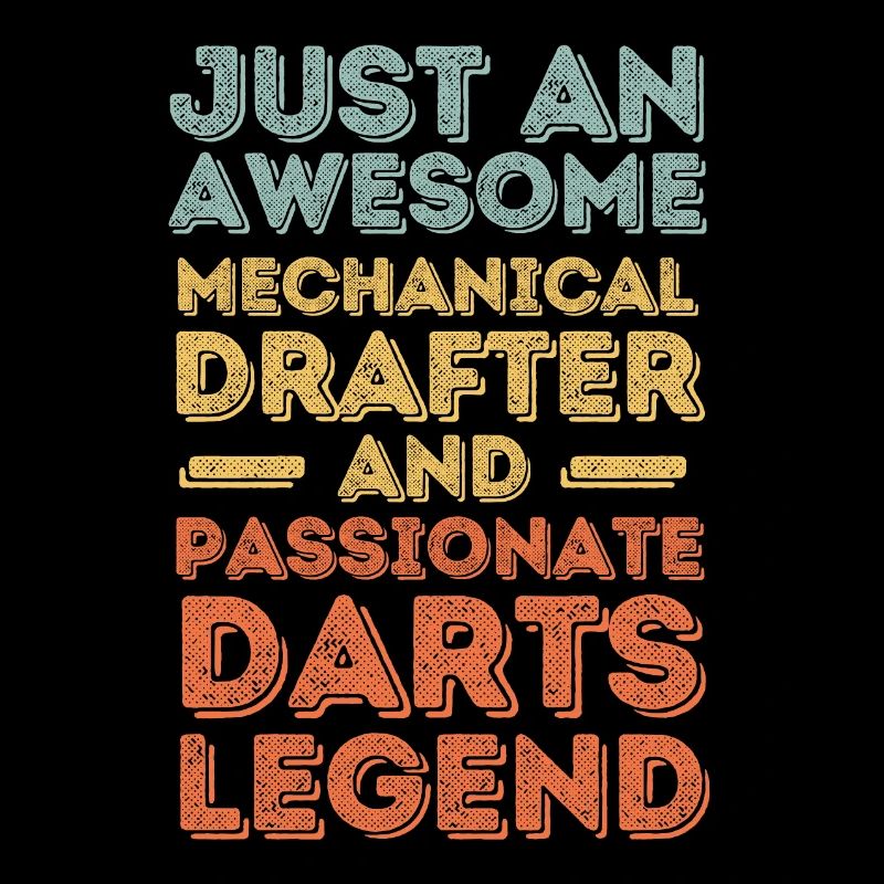 Technical draughtsman darts retro