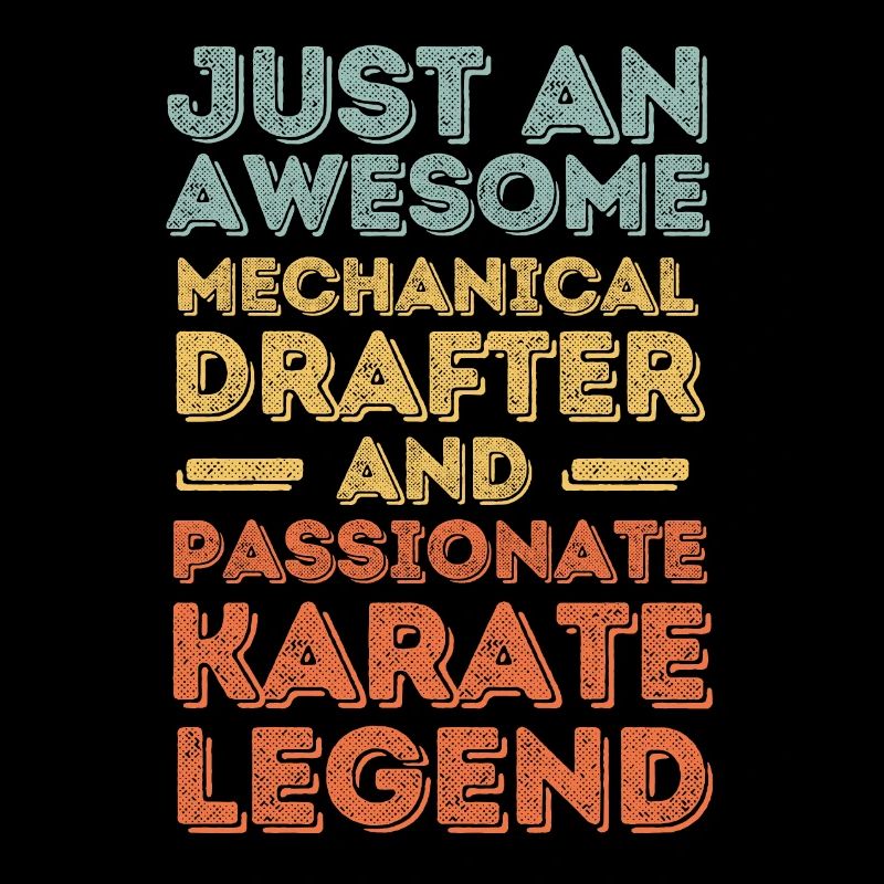 Technical Draughtsman Karate retro