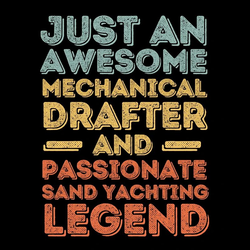 Technical draughtsman sand sailing retro