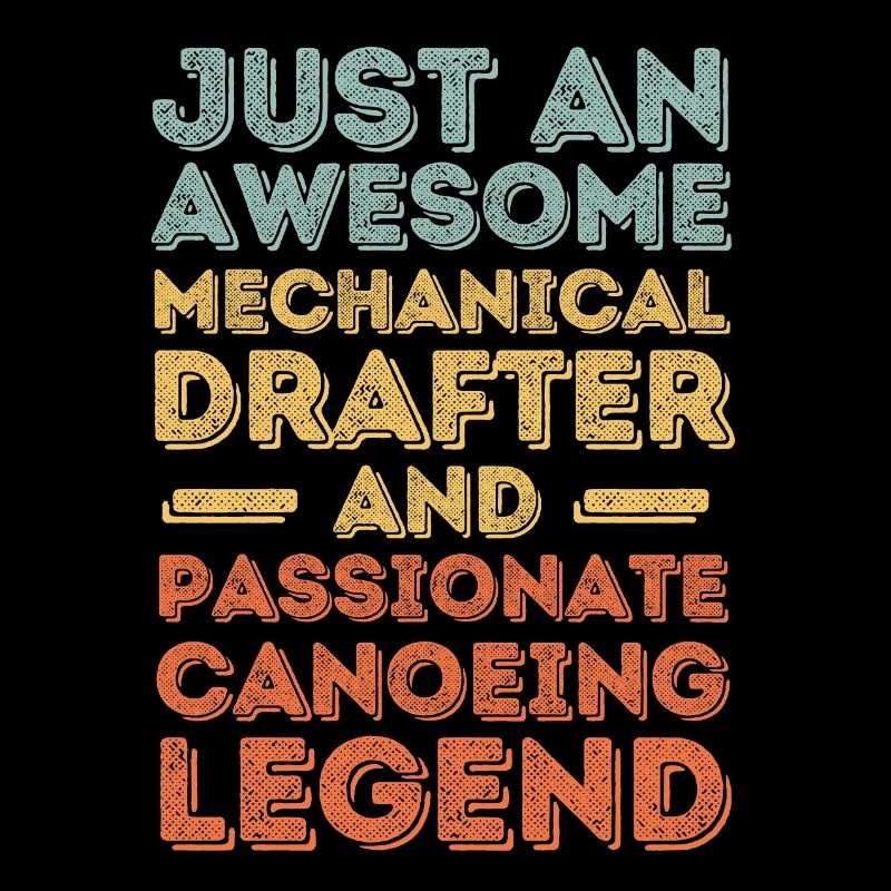 Technical draughtsman canoe retro