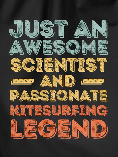 Scientist Kitesurfing retro