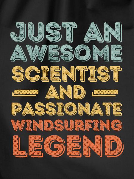 Scientist windsurfing retro
