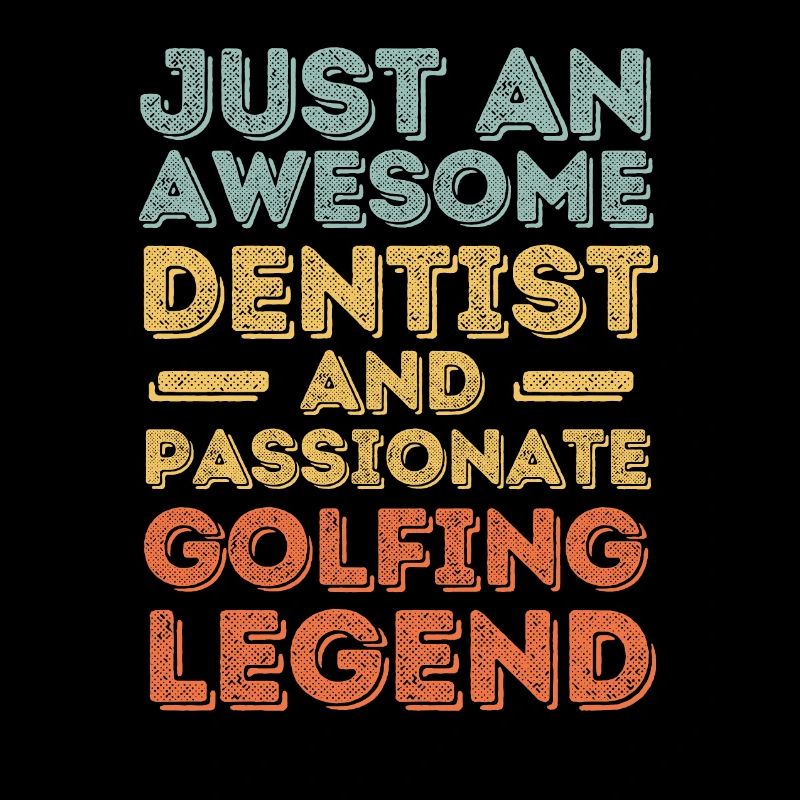 Dentist golfing retro