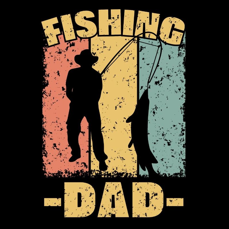 Papa de pêche rétro