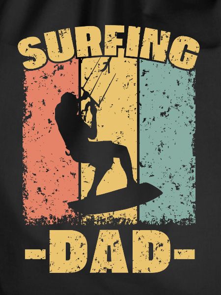 Kitesurfing dad retro