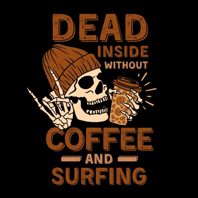 Coffee Surfing Skelett