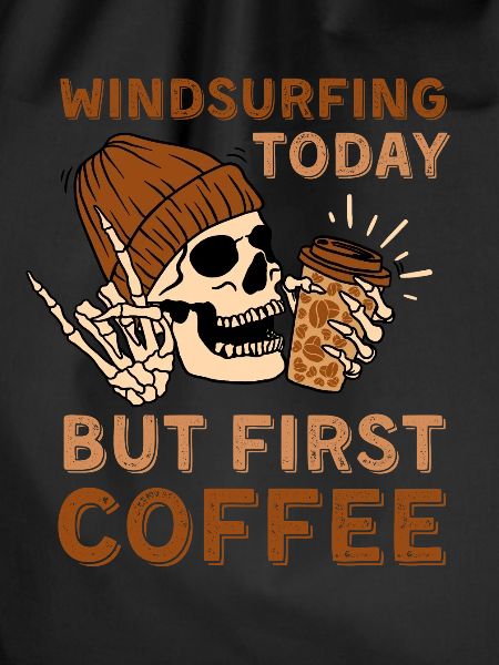 Coffee Windsurfing skeleton